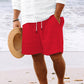 Stripe Print Shorts Summer Fashion Drawstring Sweatpants Casual Clothing For Men