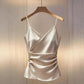 Solid-color New Style Strap Short Top