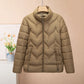 Fashion Stand Collar Pure Color Cotton Clothing Women